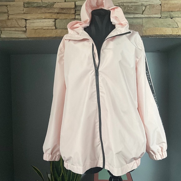 SPYDER Hoodie Windbreaker Lightweight Jacket Outdoor Athletic Pink Black XL - Picture 7 of 11